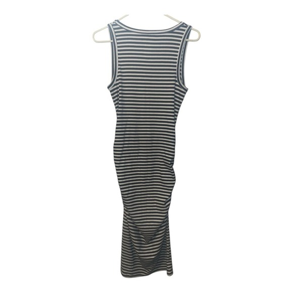 A New Day Blue/White Stripped V-Neck Midi Dress, Medium - Picture 5 of 7